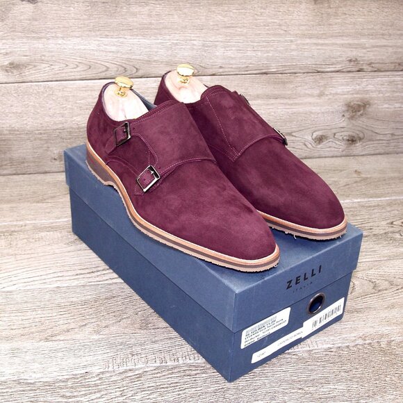 * NIB * $495 Nordstrom ZELLI Italia 11 M Bordo Goatskin Suede * add $15 Trees main image 15